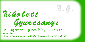nikolett gyurcsanyi business card